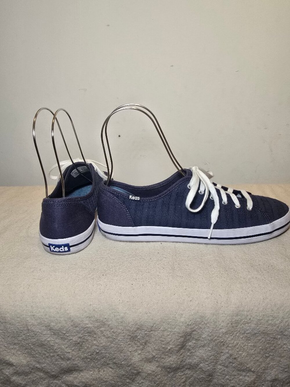 Keds Navy Kickstart Eyelet Stripe Sneakers Size 10